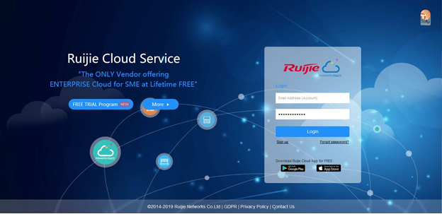 Tai khoan Ruijie Cloud