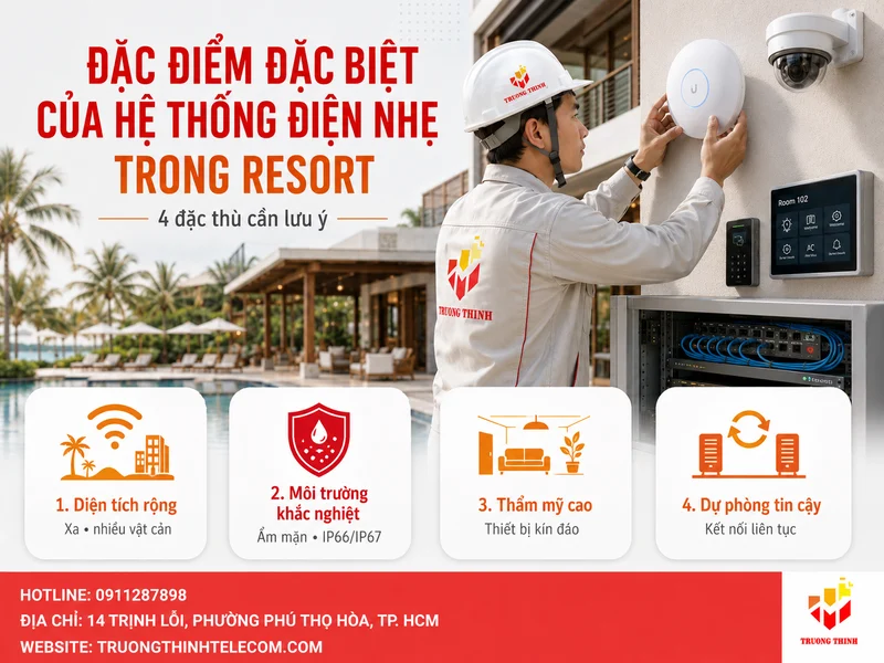 Đặc điểm đặc biệt của hệ thống điện nhẹ trong resort