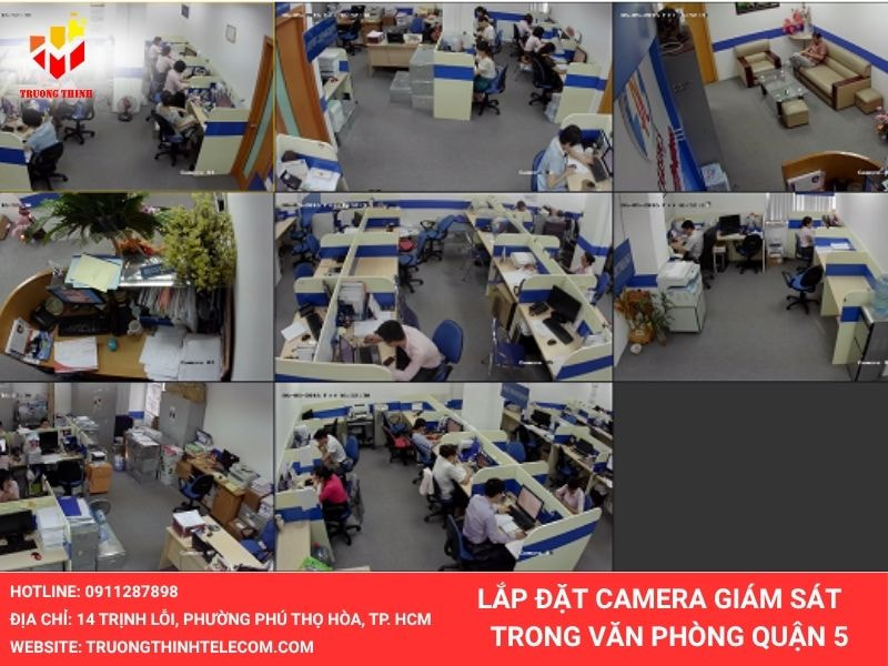 Lắp đặt camera giám sát trong văn phòng quận 5