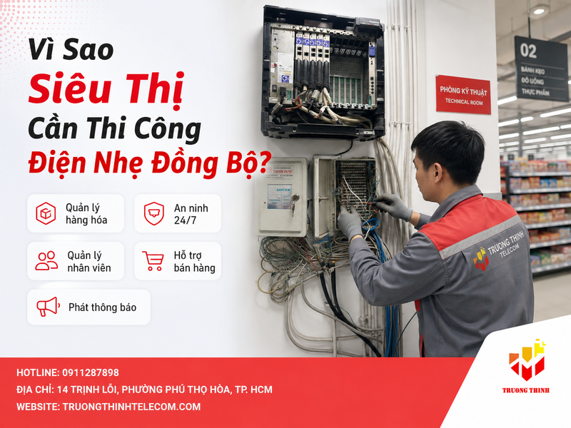 Vì Sao Siêu Thị Cần Thi Công Điện Nhẹ Đồng Bộ?