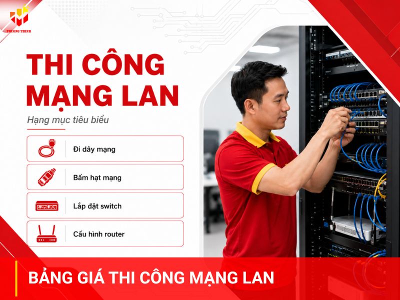 Bảng giá thi công mạng LAN
