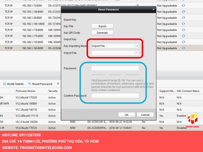 Chọn Import File tải file hãng gửi lên