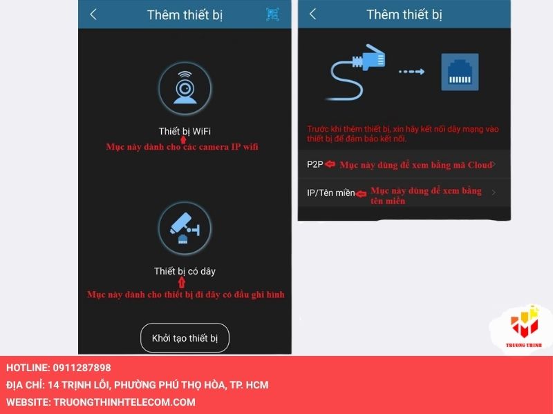 Chọn vào P2P hoặc IP/Tên miền
