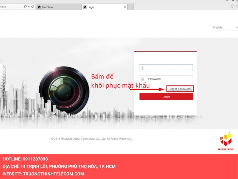 Reset mật khẩu Hikvision qua câu hỏi bảo mật