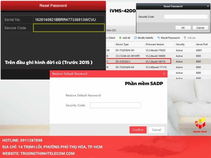 Sử dụng Secure Code để reset mật khẩu Hikvision