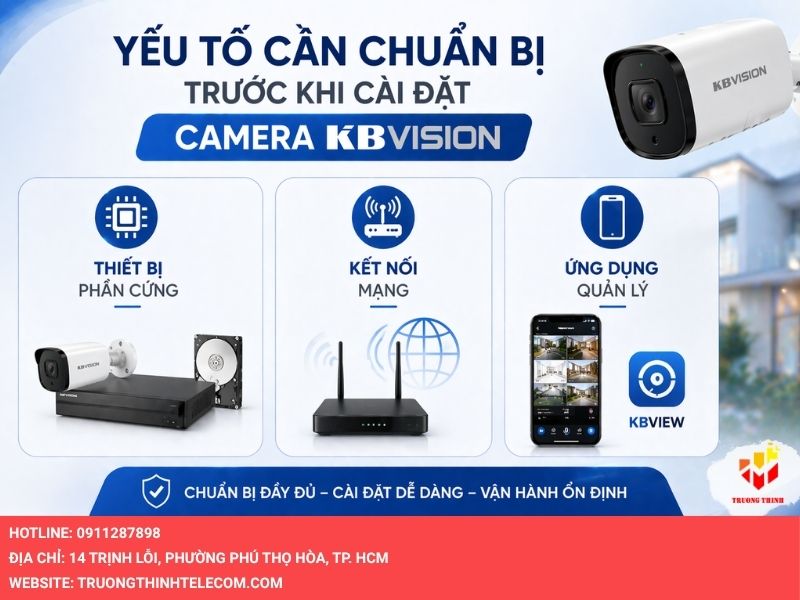 Yếu tố cần chuẩn bị trước khi cài đặt camera KBVision