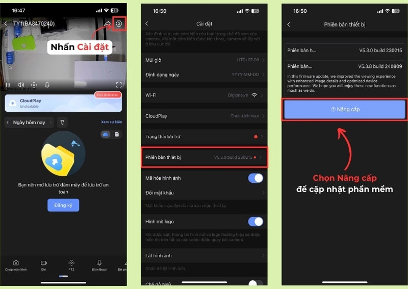 Cập nhập Firmware 