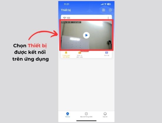Chọn thiết bị bạn cần xóa dữ liệu camera trên điện thoại