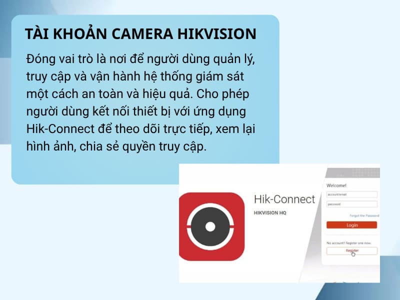 Tổng quan về tài khoản camera Hikvision