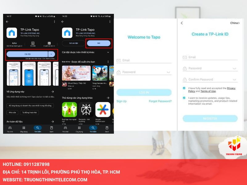 Tải về TP-Link Tapo và đăng nhập