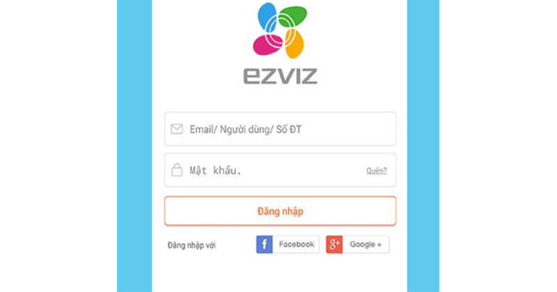 Đăng nhập vào tài khoản EZVIZ