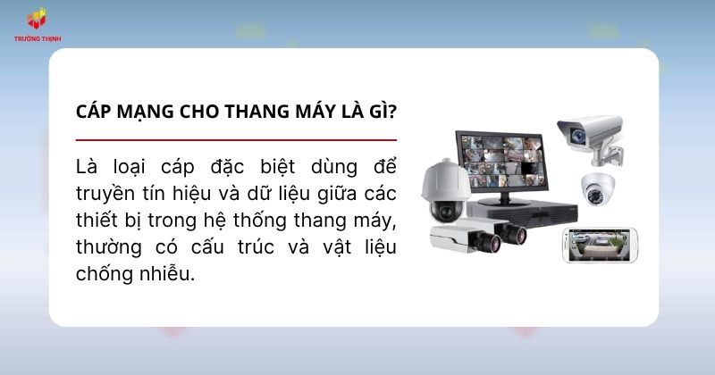 Cáp mạng cho thang máy là loại cáp dùng để truyền tín hiệu và dữ liệu