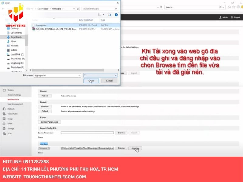 Chọn fire firmware
