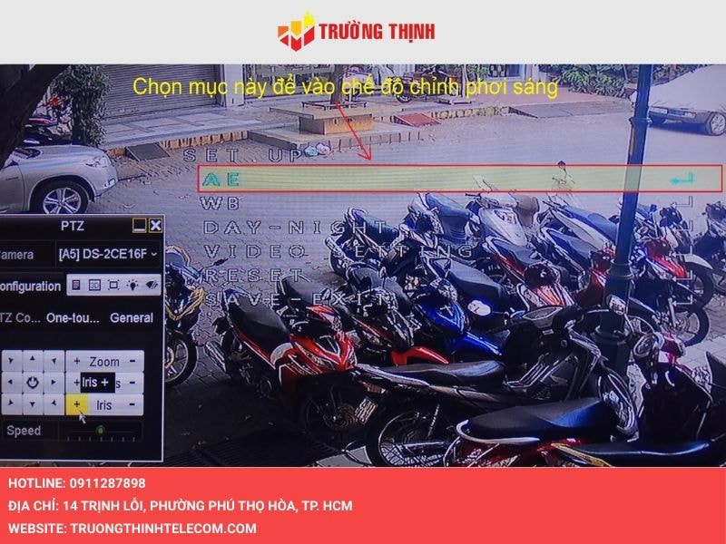 Chọn mục AE