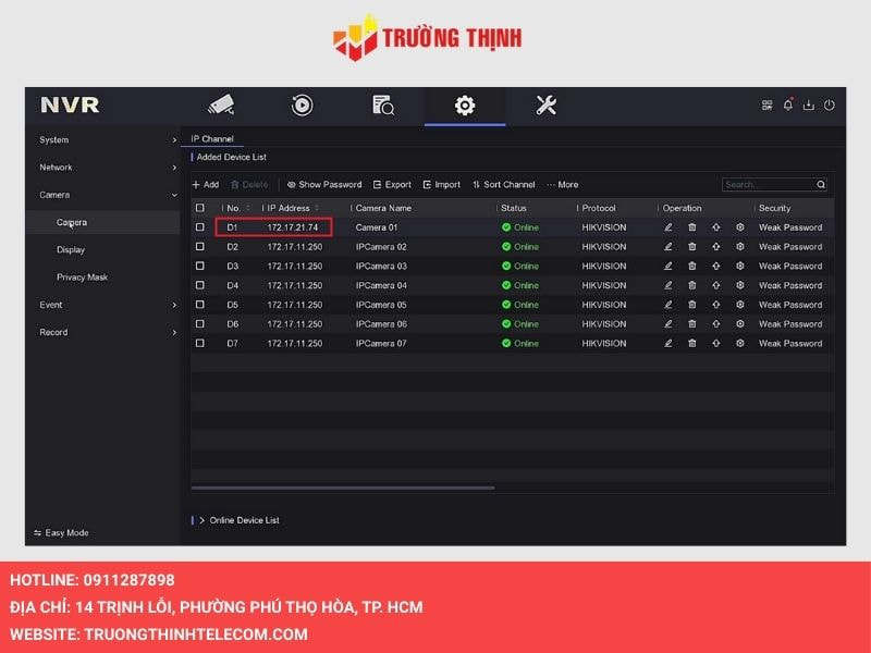 IP 172.17.21.74 đã được thay đổi vị trí