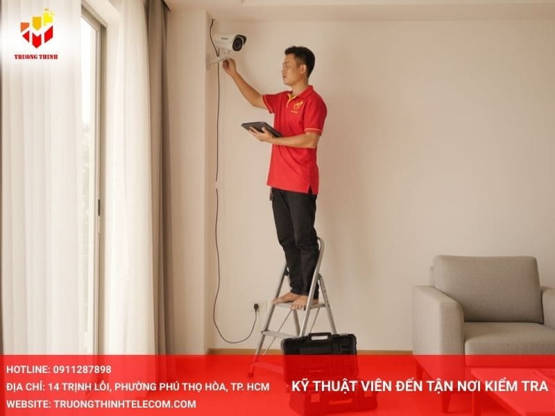 Kỹ thuật viên đến tận nơi kiểm tra