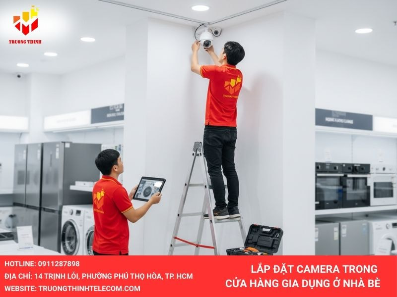 Lắp đặt camera cho cửa hàng gia dụng ở Nhà Bè