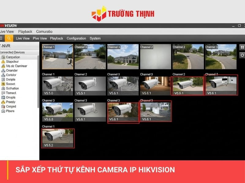 Sắp xếp thứ tự kênh camera IP Hikvision