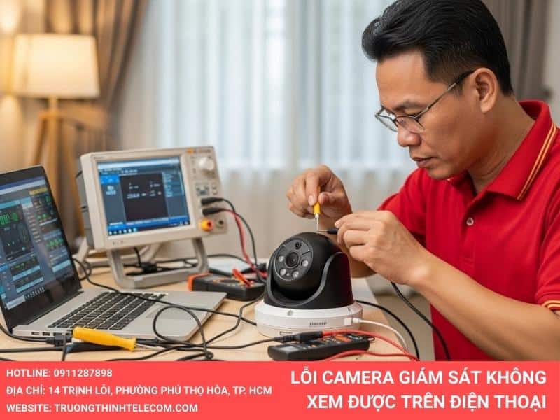 Sửa camera không xem được trên điện thoại