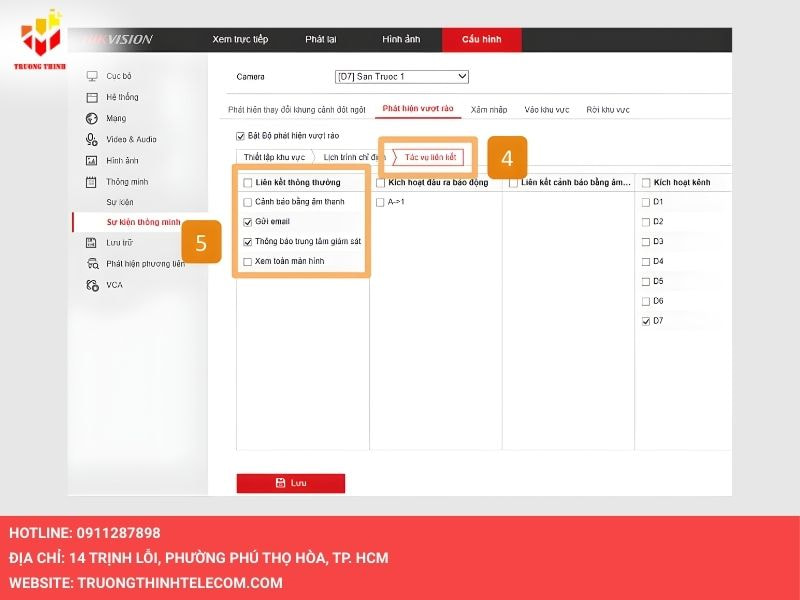 Tab Tác vụ liên kết