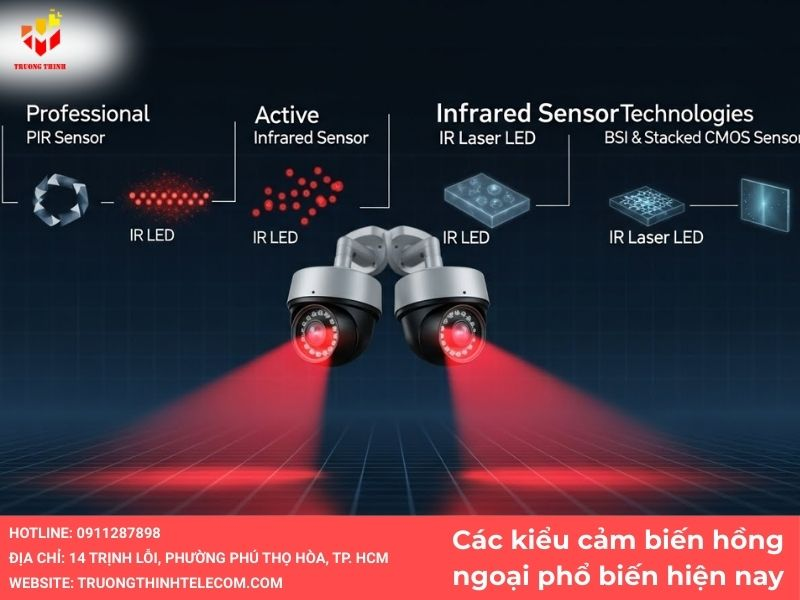 Các kiểu cảm biến hồng ngoại phổ biến hiện nay