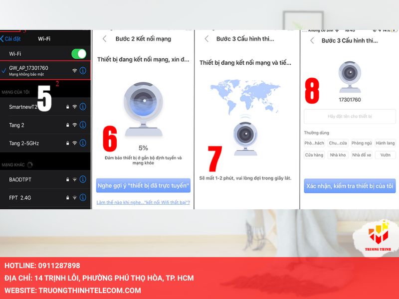 Chờ tiến trình cấu hình đạt 100%