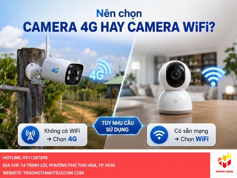 Nên chọn camera 4G hay camera wifi?