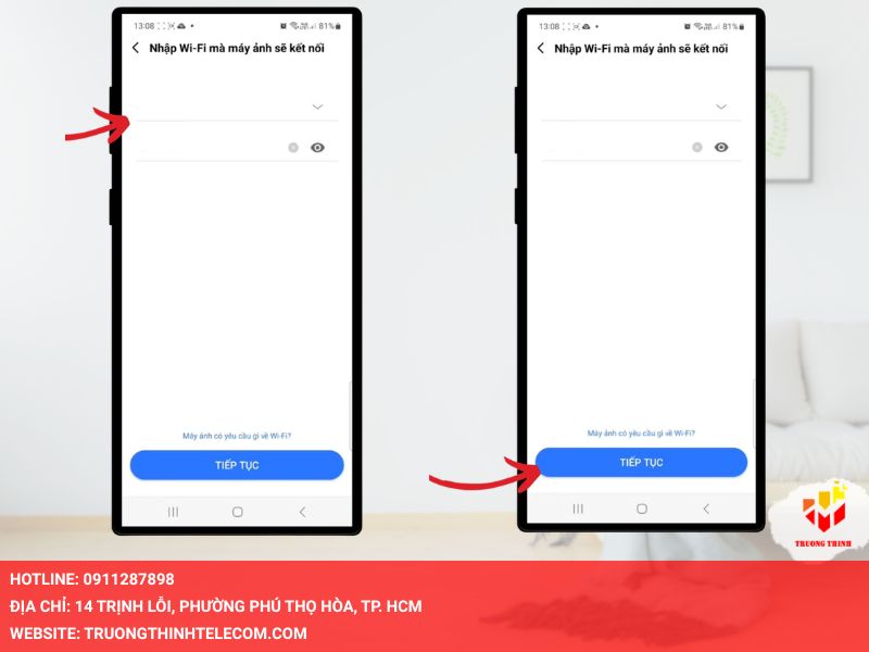 Tiến hành kết nối camera với mạng Wi-Fi