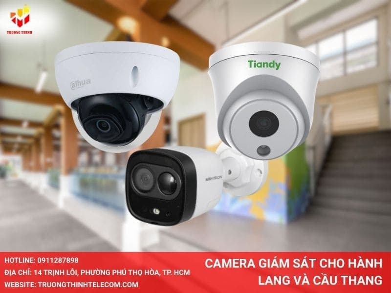 Camera giám sát cho hành lang và Cầu thang trường học
