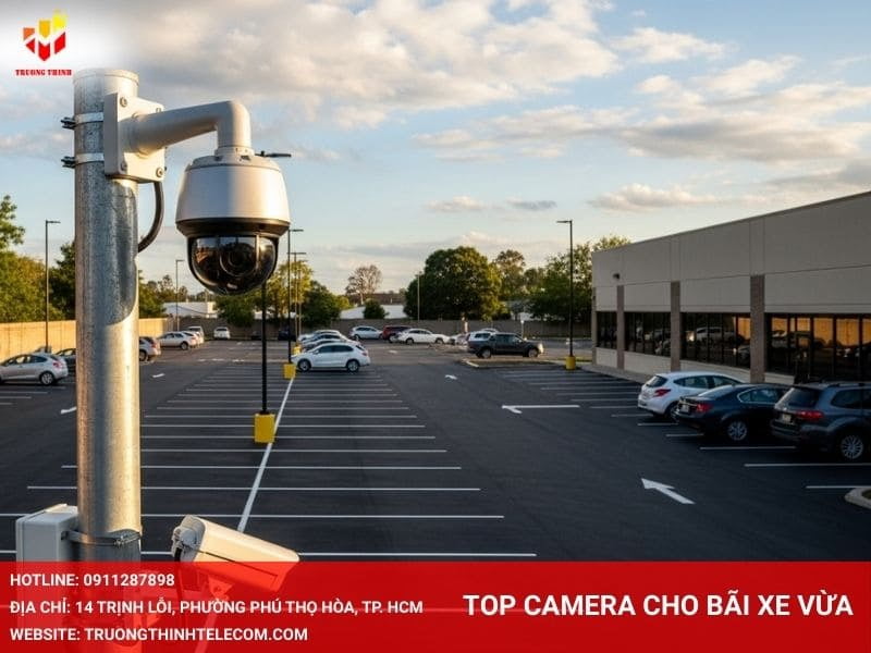 Top camera cho bãi xe vừa