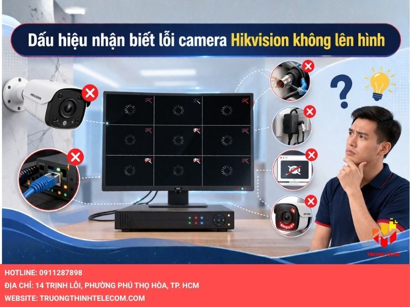 Dấu hiệu nhận biết lỗi camera Hikvision không lên hình