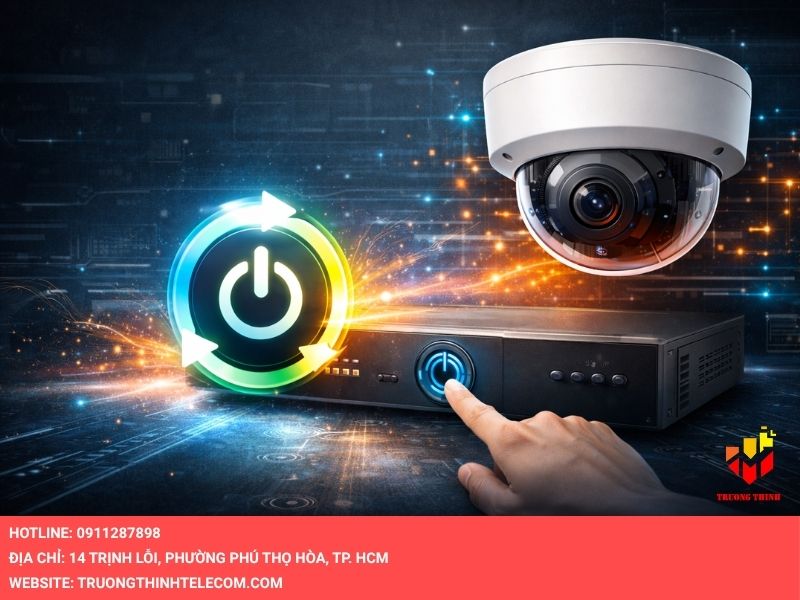 Khởi động lại camera hoặc đầu ghi Hikvision