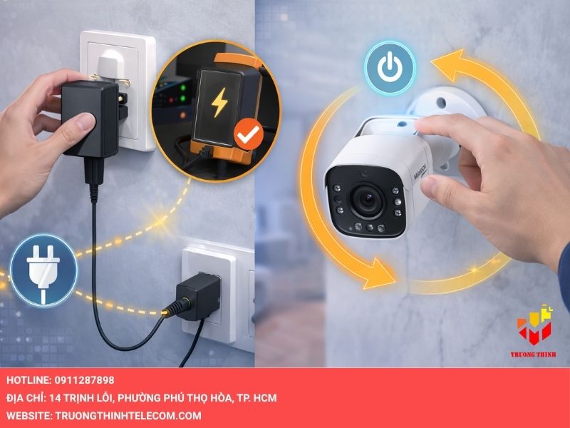 Kiểm tra nguồn điện và khởi động lại