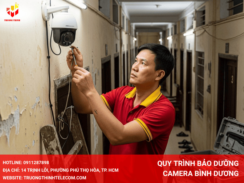 Quy trình bảo trì camera Bình Dương 5 bước chuẩn kỹ thuật