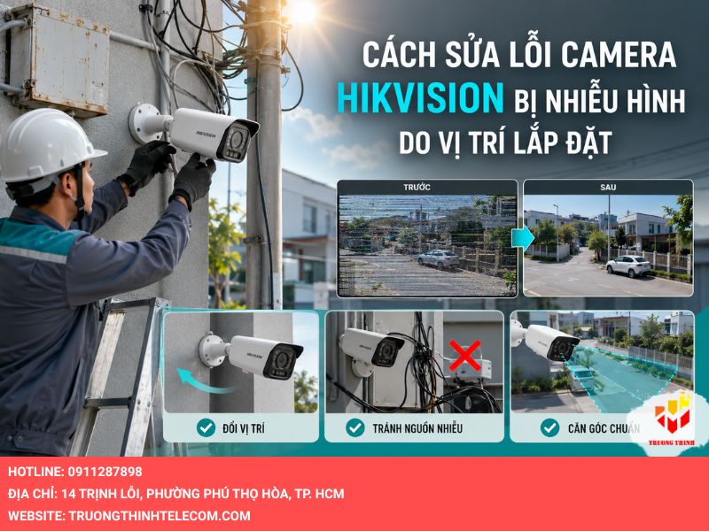 Cách sửa lỗi camera Hikvision bị nhiễu hình do vị trí lắp đặt