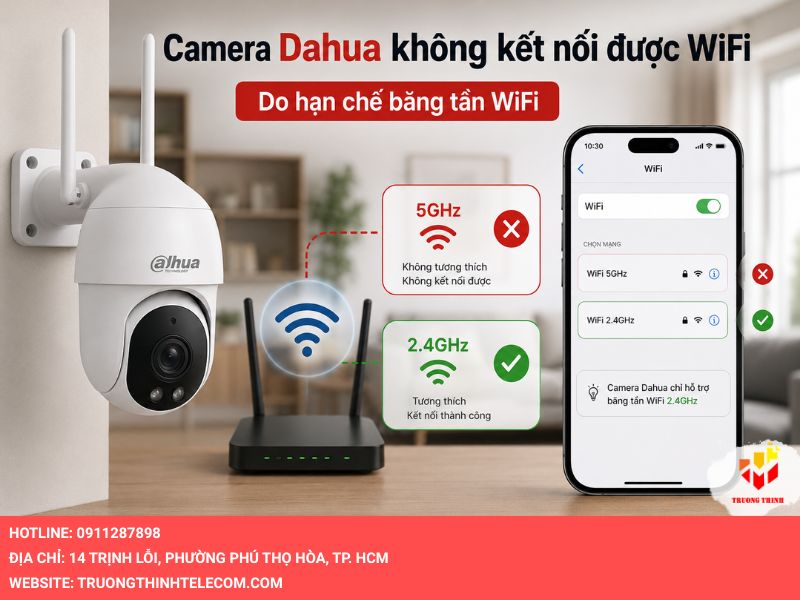 Do bị hạn chế định dạng mạng (Băng tần Wifi)