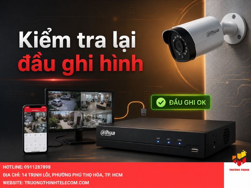 Kiểm tra lại đầu ghi hình