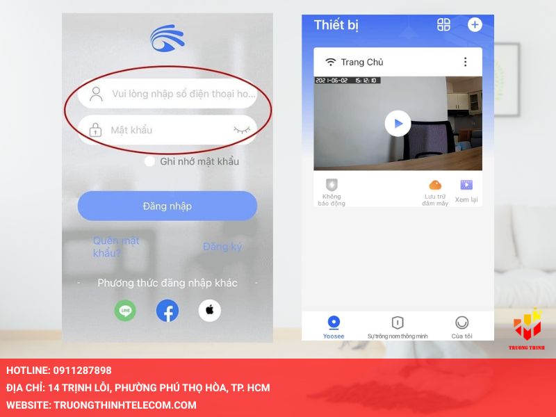 Mở ứng dụng Yoosee trên điện thoại
