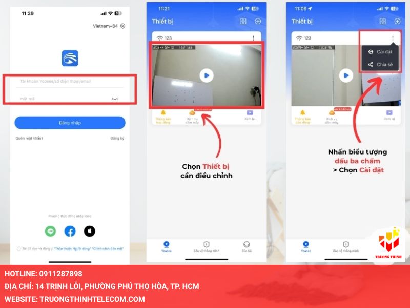 Nhấn vào biểu tượng Cài đặt (hình bánh răng)