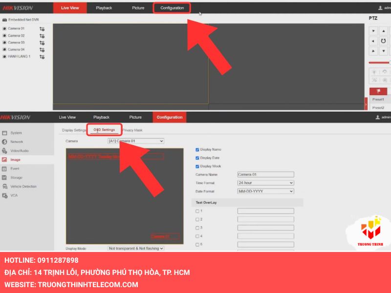 Truy cập Configuration và chọn Image