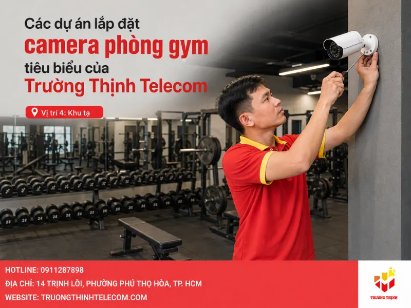 Các dự án lắp đặt camera phòng gym