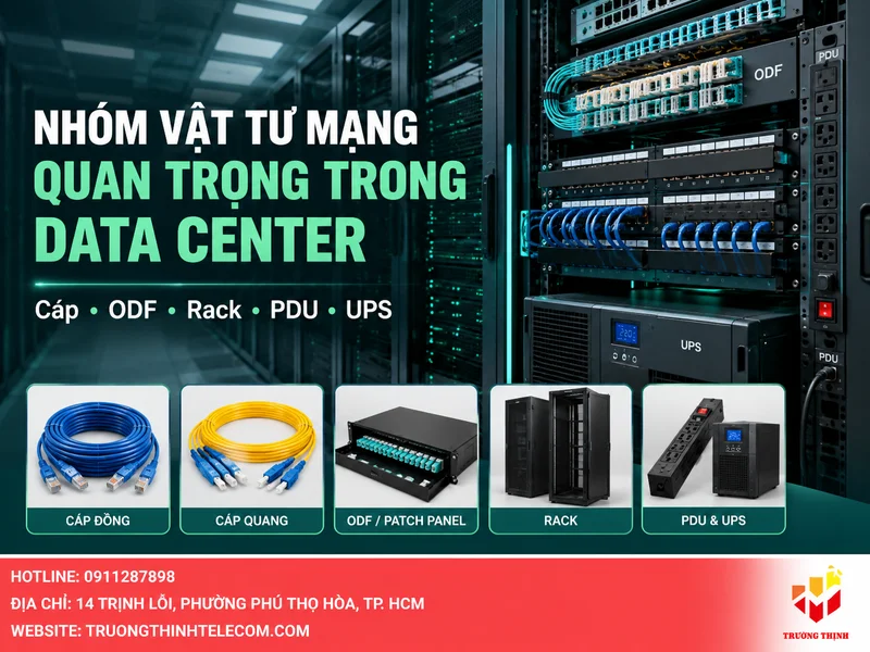 Các nhóm vật tư mạng quan trọng trong trung tâm dữ liệu
