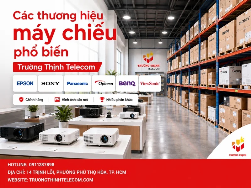 Các thương hiệu máy chiếu phổ biến được phân phối hiện nay
