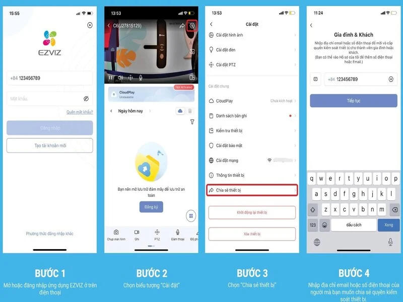 Cách chia sẻ camera EZVIZ an toàn cho người khác