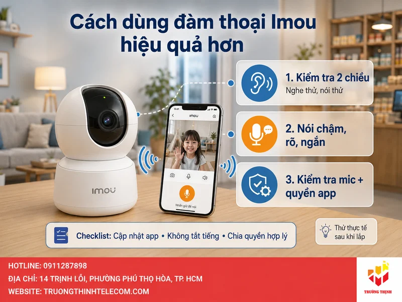 Cách dùng tính năng đàm thoại trên camera Imou hiệu quả hơn