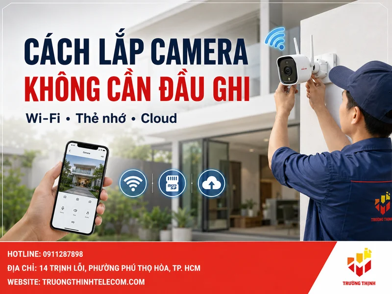 Cách lắp camera không cần đầu ghi