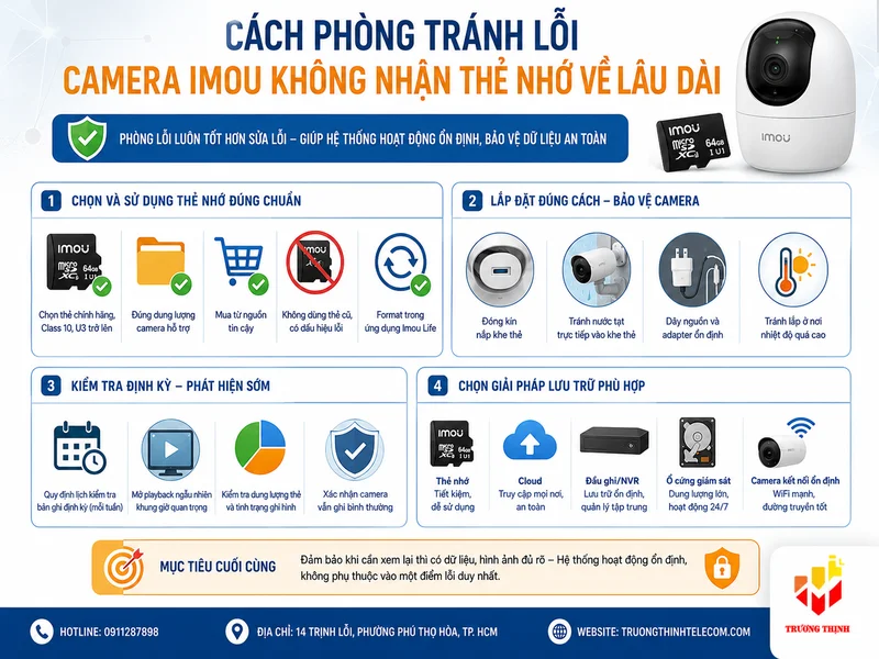 Cách phòng tránh lỗi camera Imou không nhận thẻ nhớ về lâu dài