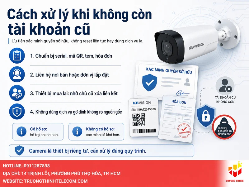 Cách xử lý khi không còn tài khoản cũ
