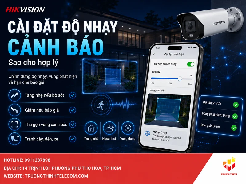 Cài đặt độ nhạy cảnh báo sao cho hợp lý