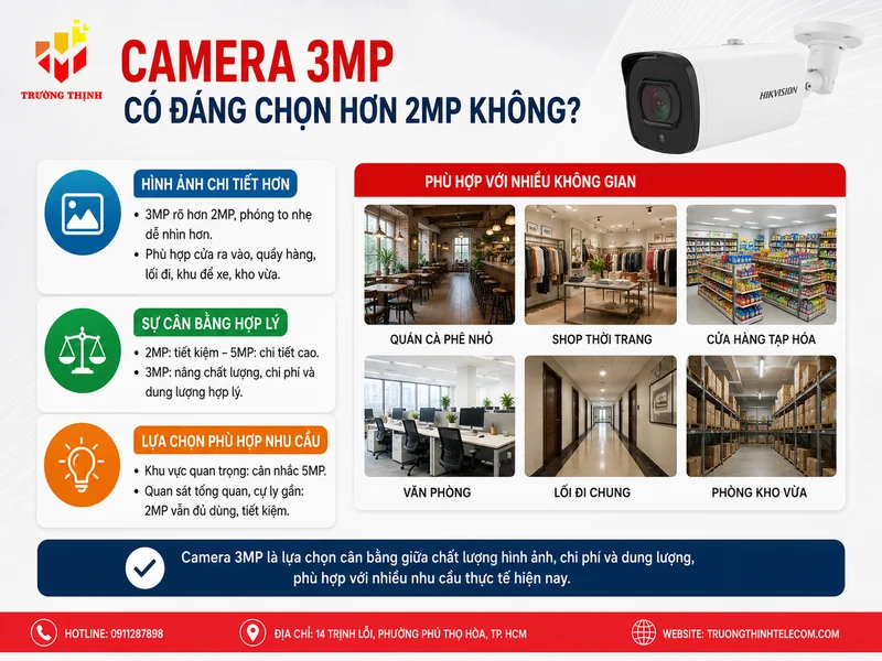 Camera 3MP có đáng chọn hơn 2MP không?